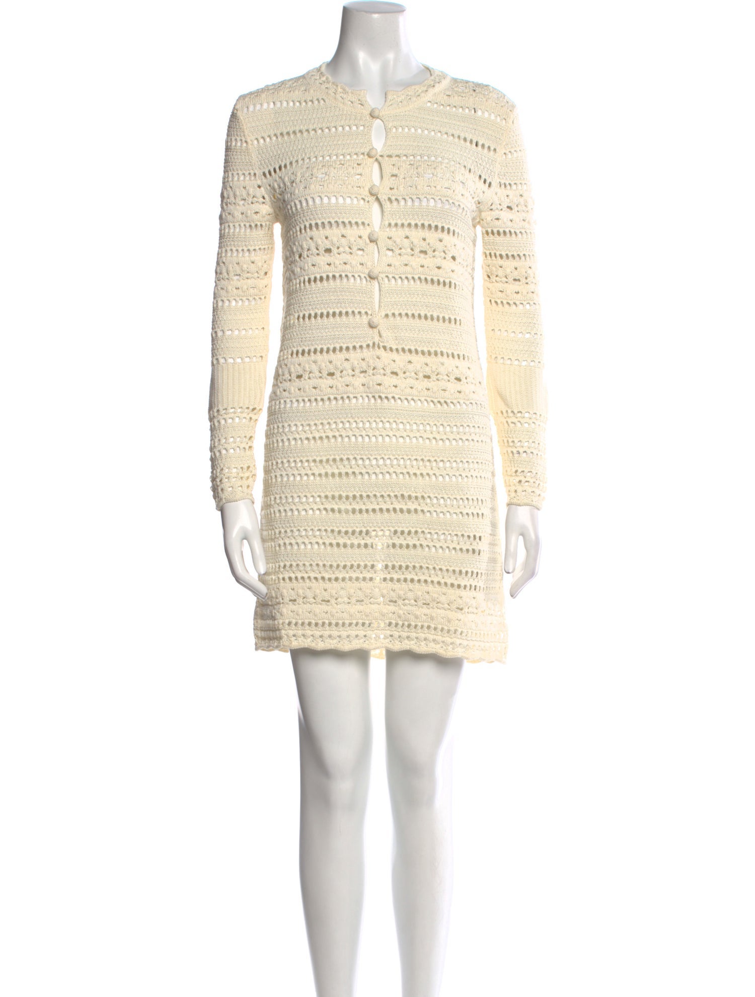 Saint Laurent V-Neck Mini Dress