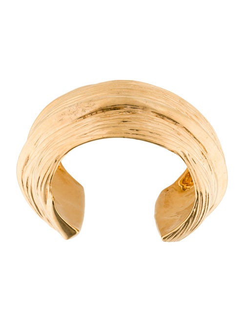 Saint Laurent Textured Round Cuff Bracelet
