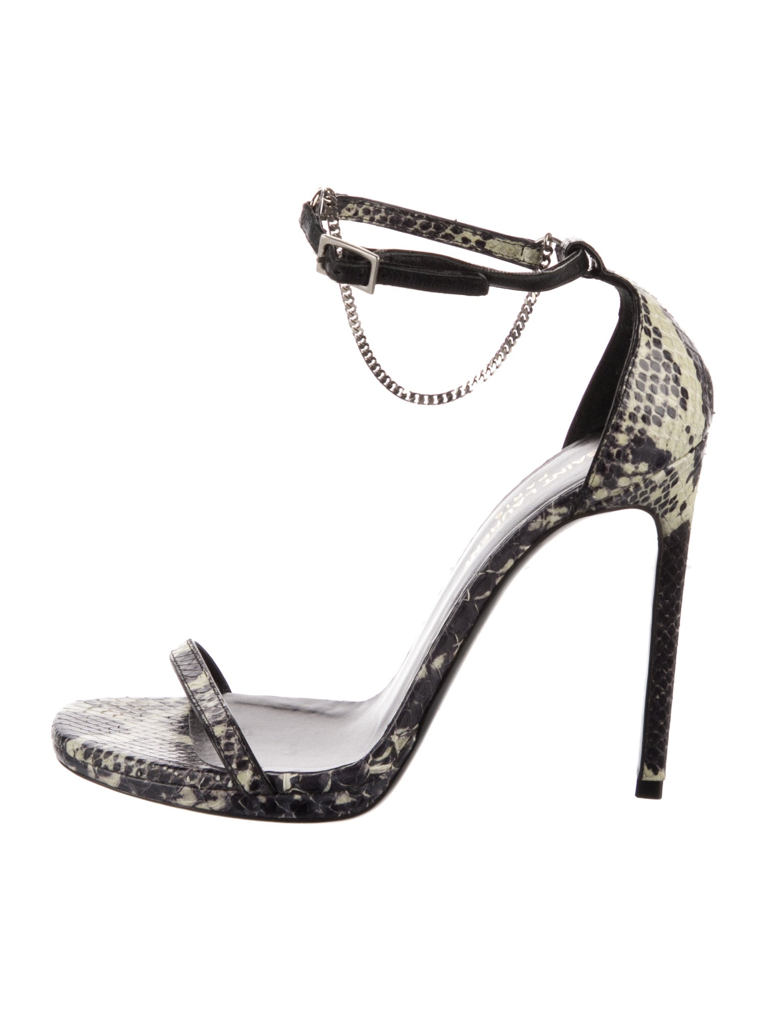 Saint Laurent Snakeskin Animal Print Sandals
