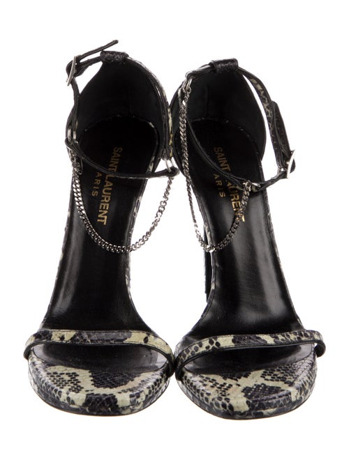 Saint Laurent Snakeskin Animal Print Sandals