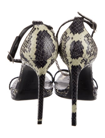 Saint Laurent Snakeskin Animal Print Sandals
