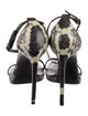 Saint Laurent Snakeskin Animal Print Sandals