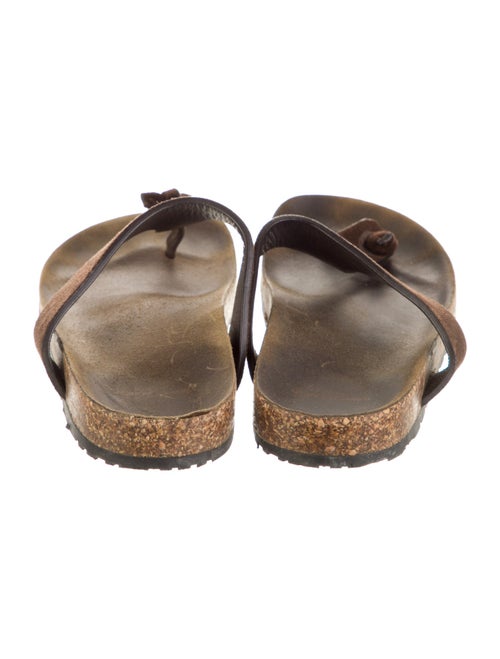 Saint Laurent Suede T-Strap Sandals