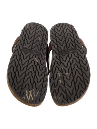 Saint Laurent Suede T-Strap Sandals