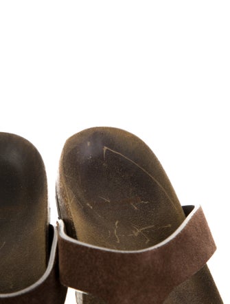 Saint Laurent Suede T-Strap Sandals