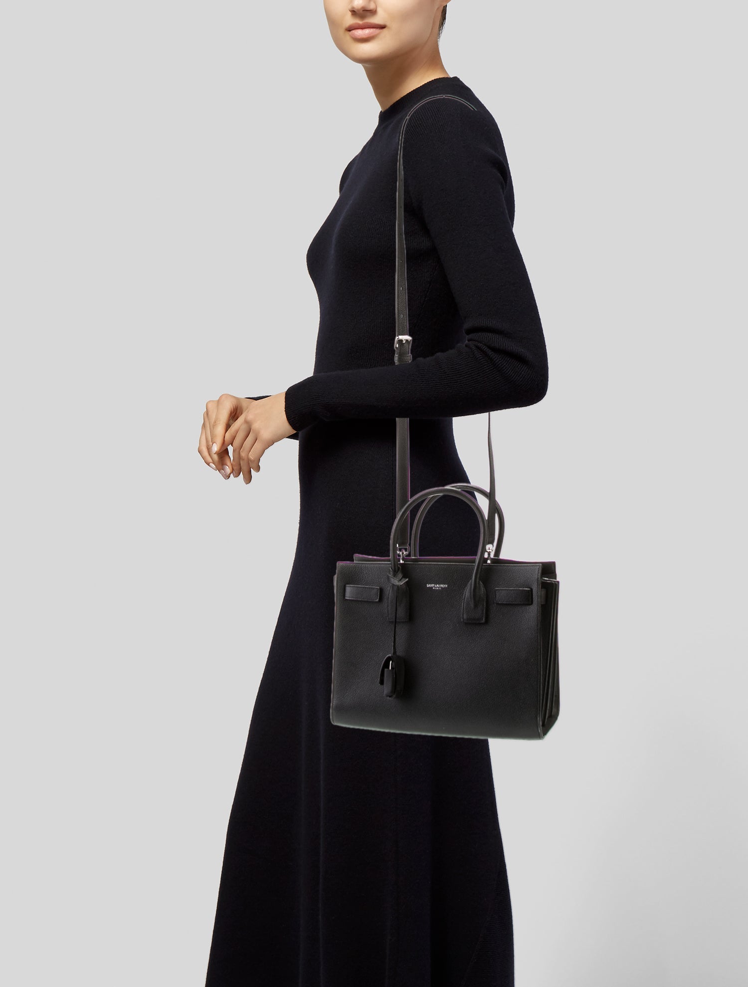 Saint Laurent Calf Leather Sac De Jour Small