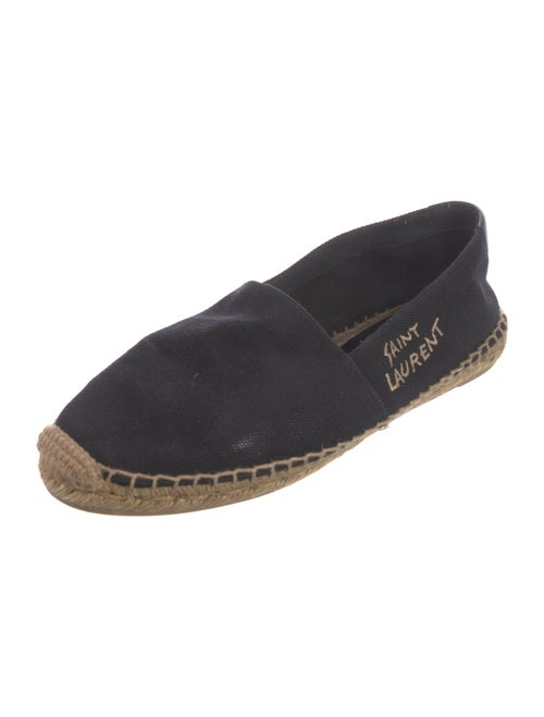 Saint Laurent Canvas Embroidered Accent Espadrilles