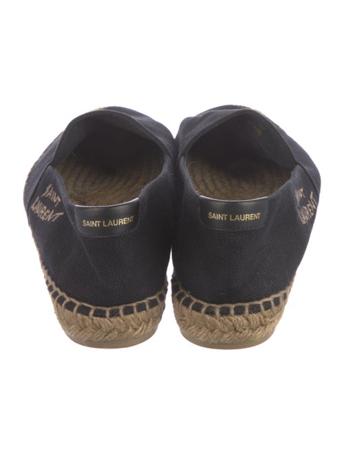 Saint Laurent Canvas Embroidered Accent Espadrilles