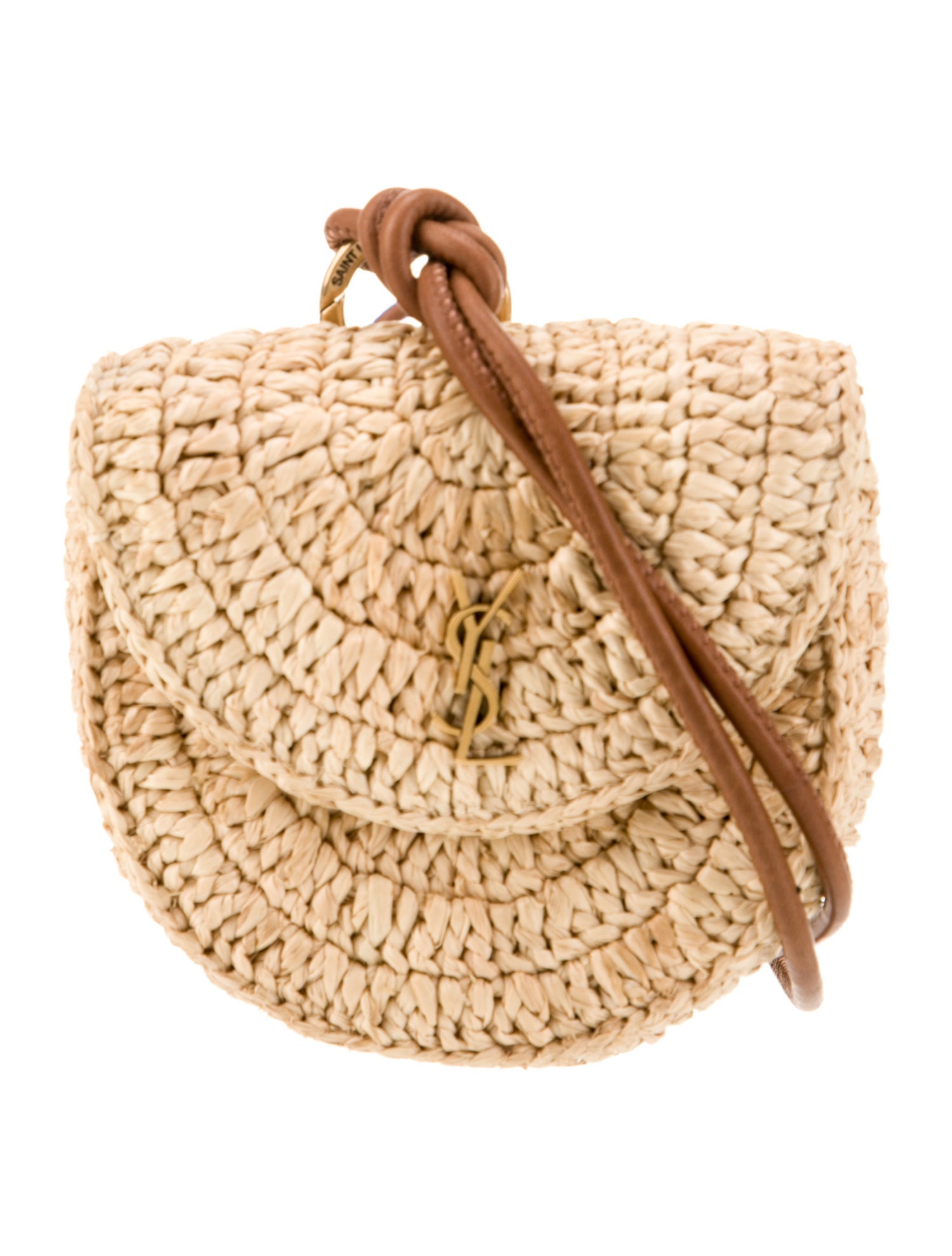 Saint Laurent Straw Raffia Shoulder Bag