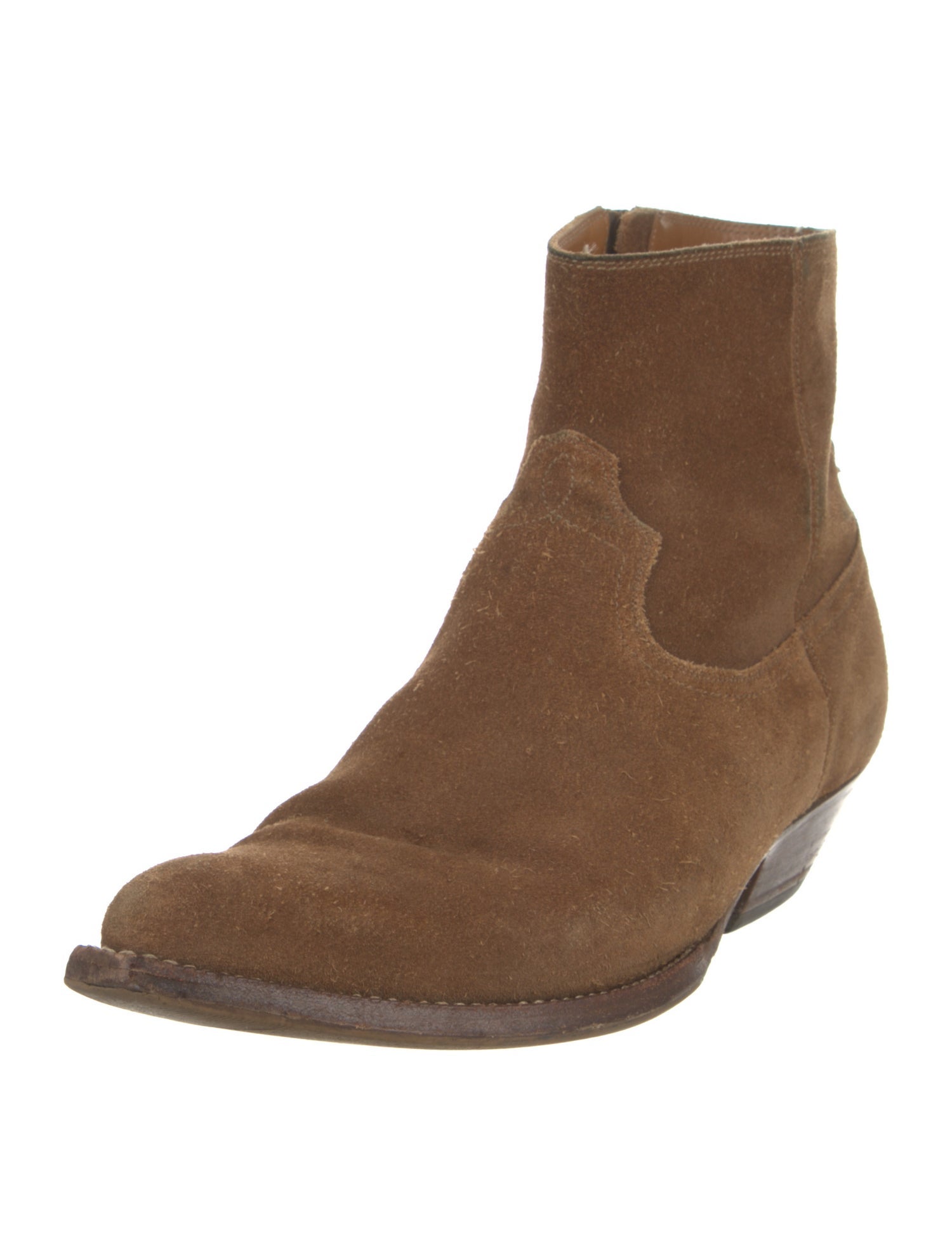 Saint Laurent Suede Western Boots