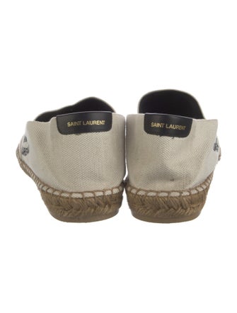 Saint Laurent Canvas Mesh Accents Slippers
