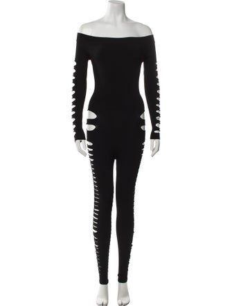 Saint Laurent Off-The-Shoulder Jumpsuit