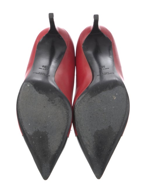 Saint Laurent Leather Colorblock Pattern Pumps