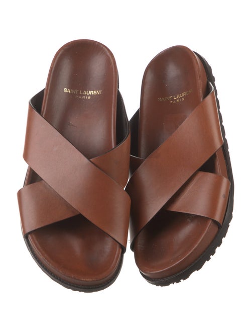 Saint Laurent Leather Slides