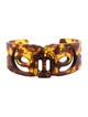 Saint Laurent Resin Tortoiseshell Cuff Bracelet