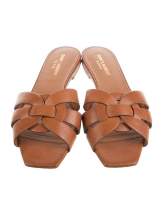 Saint Laurent Leather Slides