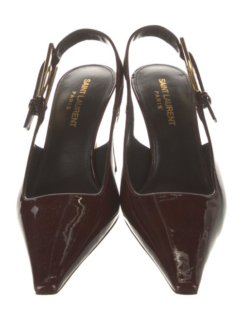 Saint Laurent Patent Leather Slingback Pumps
