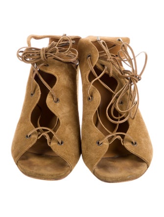 Saint Laurent Suede Gladiator Sandals