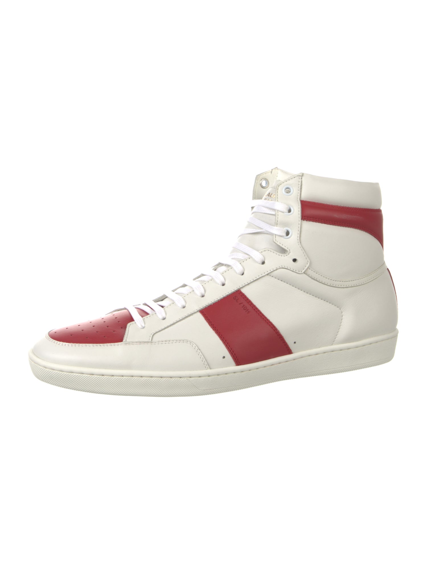 Saint Laurent Leather Colorblock Pattern Sneakers