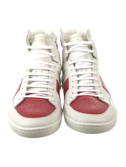 Saint Laurent Leather Colorblock Pattern Sneakers