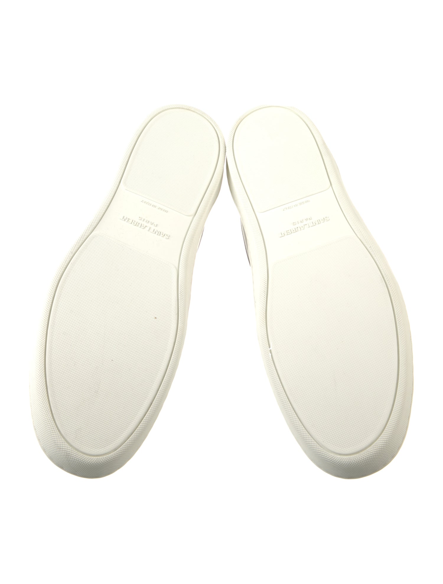 Saint Laurent Leather Colorblock Pattern Sneakers