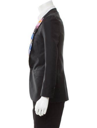 Saint Laurent Surf Sound Palm Tree Sequin-Embellished Blazer