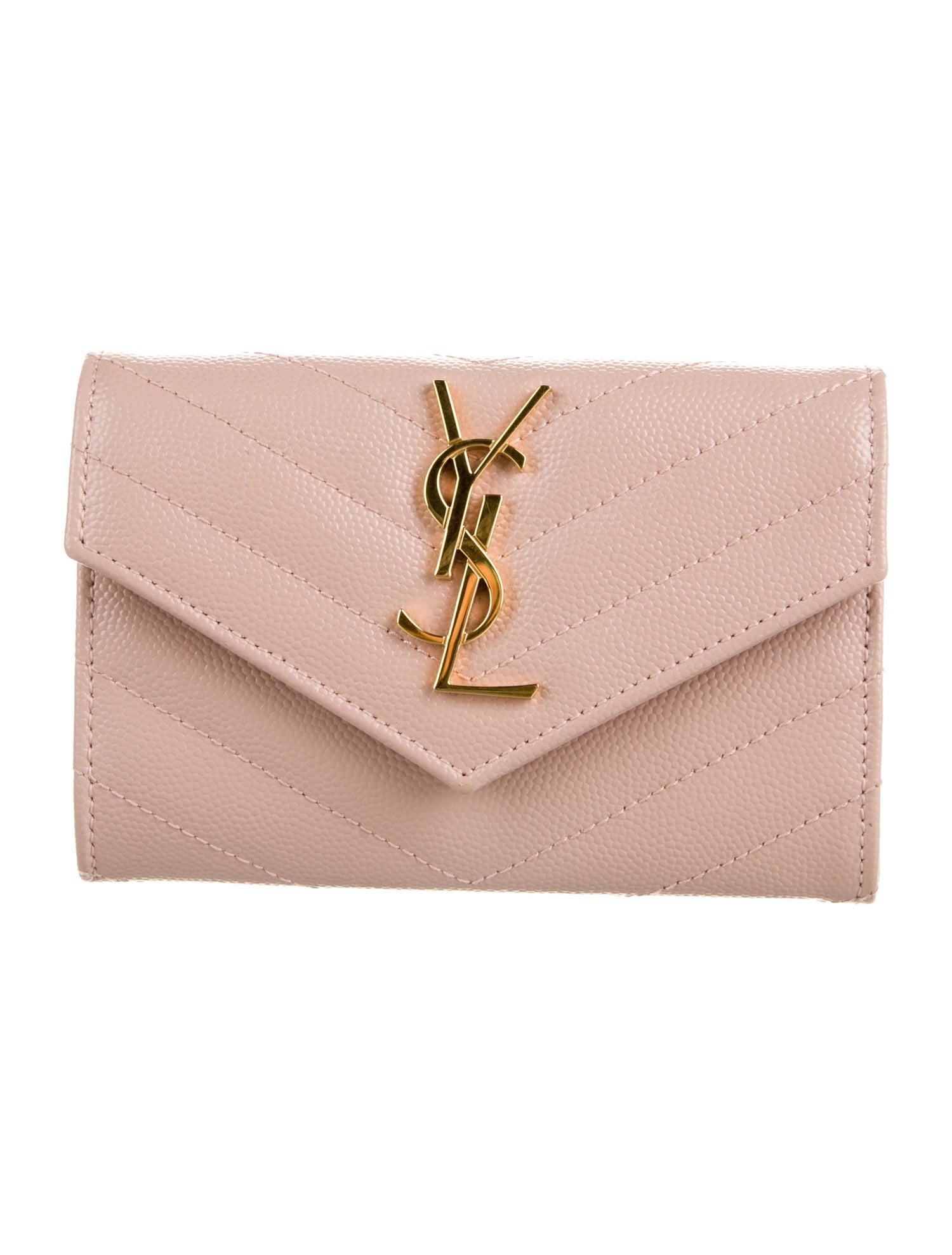 Saint Laurent 2022 Chevron Compact Wallet