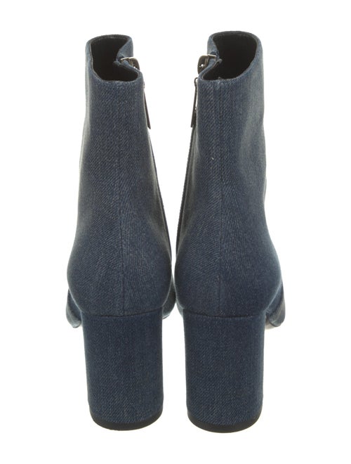 Saint Laurent Denim Colorblock Pattern Sock Boots