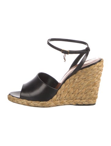 Saint Laurent Sandals Leather Espadrilles IT 38 | 8