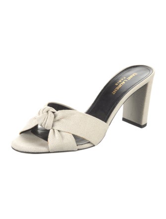 Saint Laurent Canvas Slides