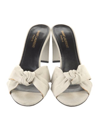 Saint Laurent Canvas Slides