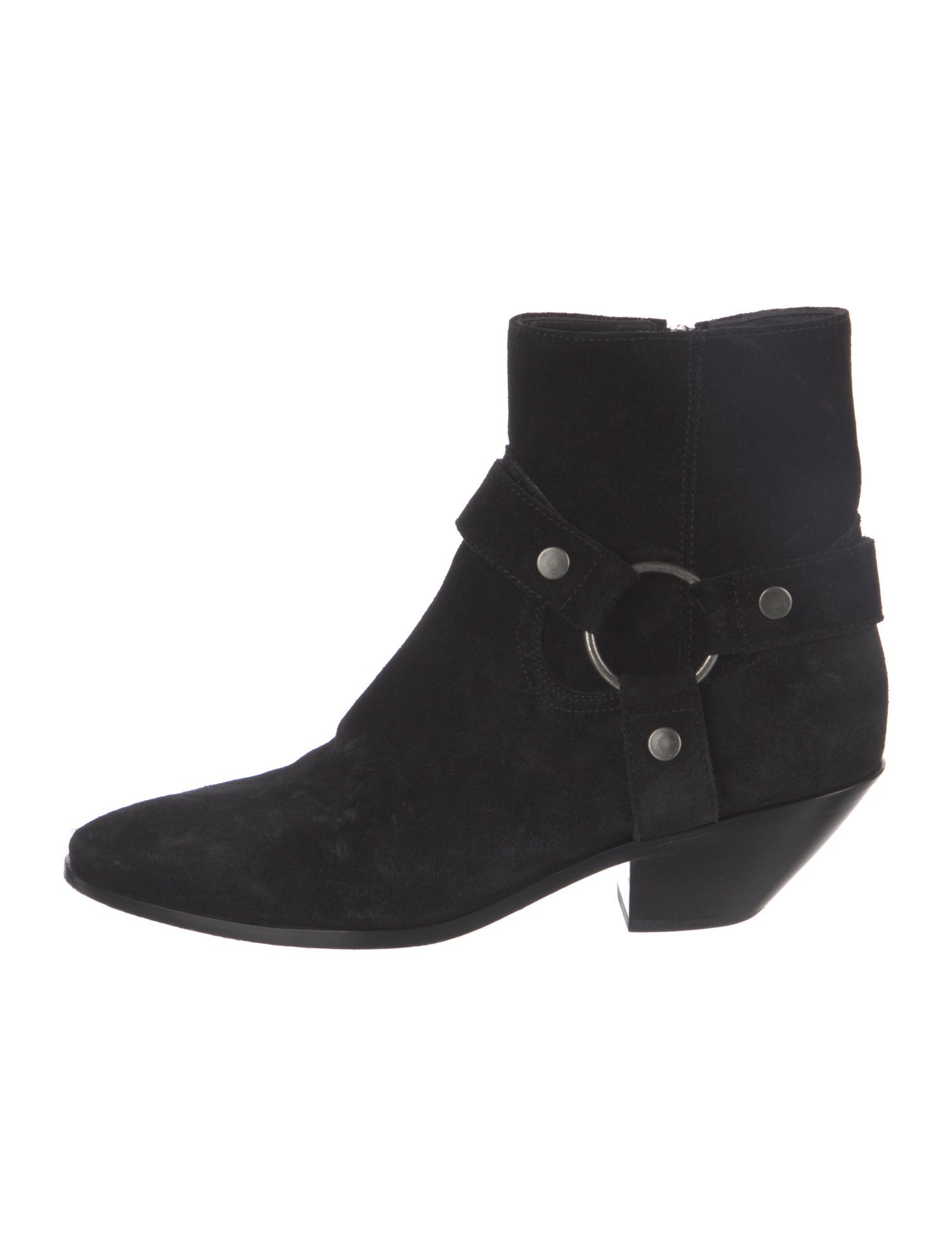 Saint Laurent Suede Moto Boots