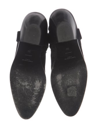 Saint Laurent Suede Moto Boots