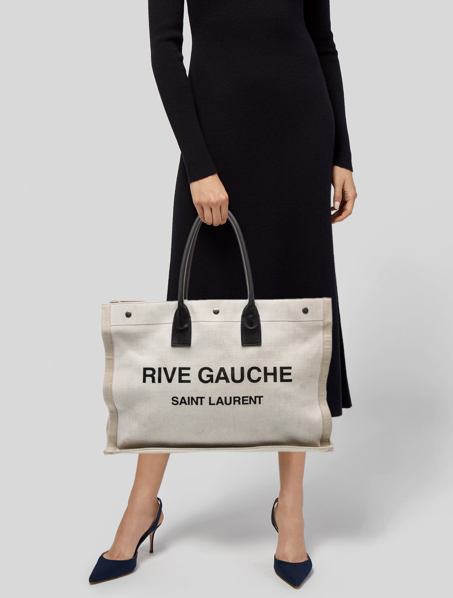 Saint Laurent Canvas Rive Gauche Large