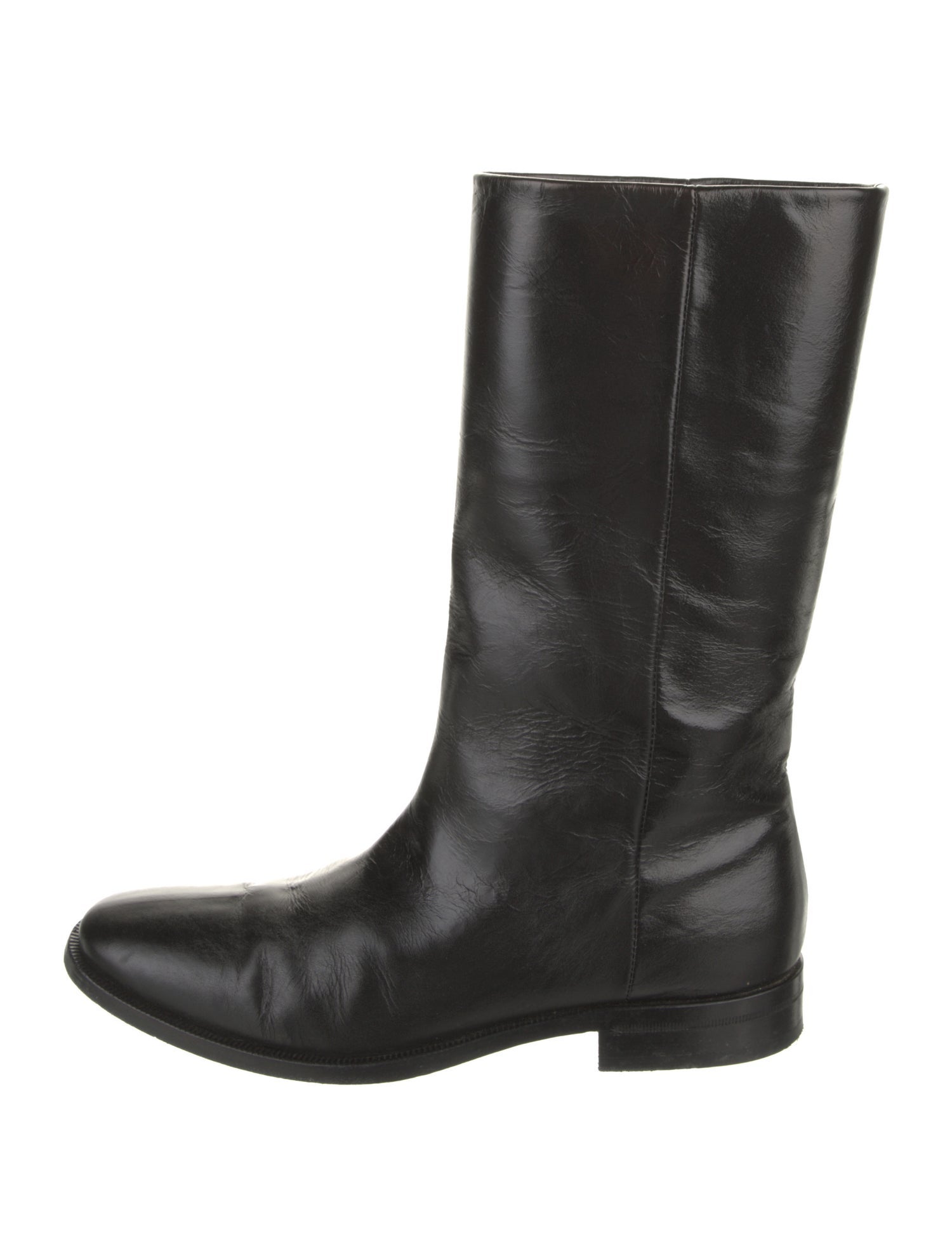 Saint Laurent Leather Moto Boots