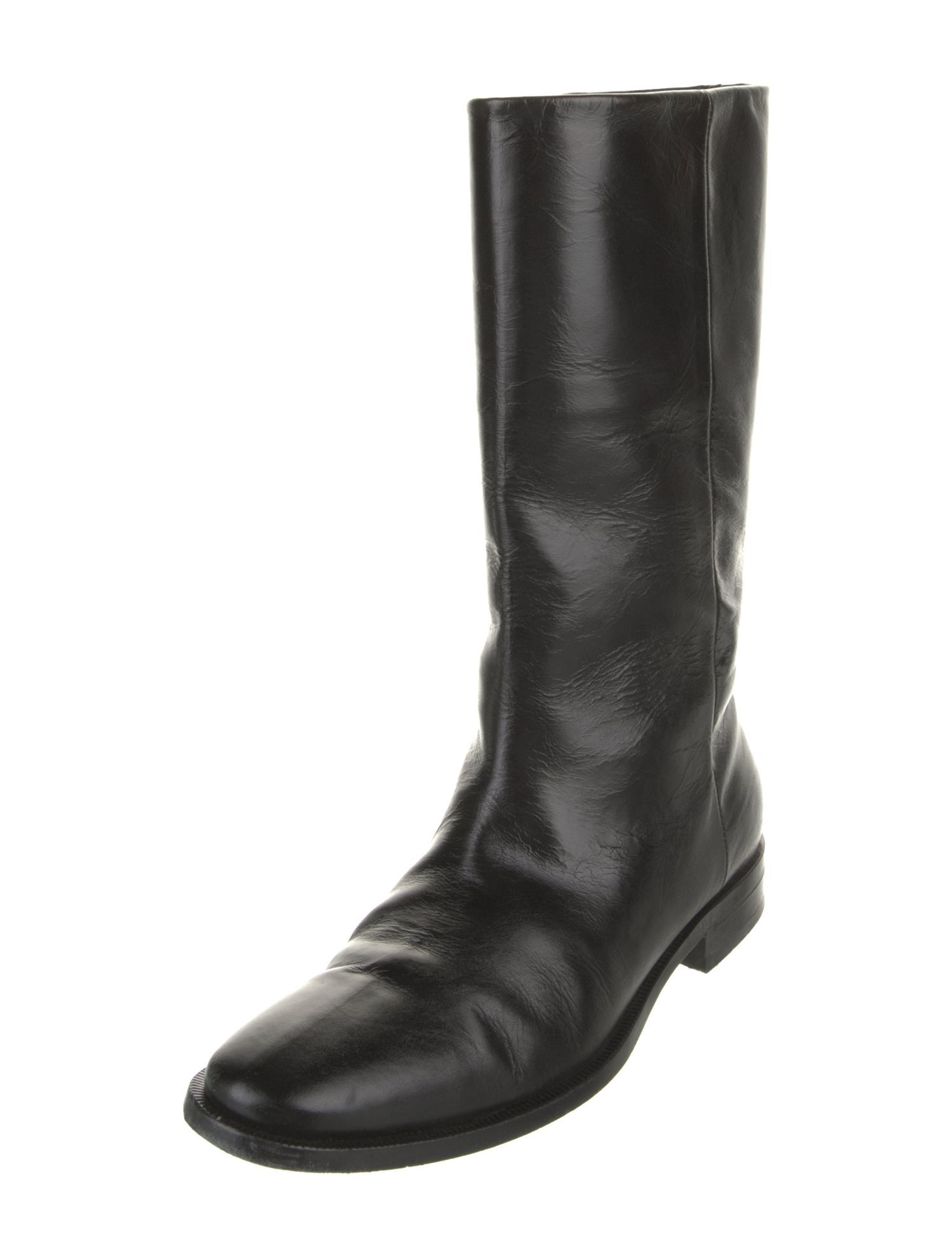 Saint Laurent Leather Moto Boots