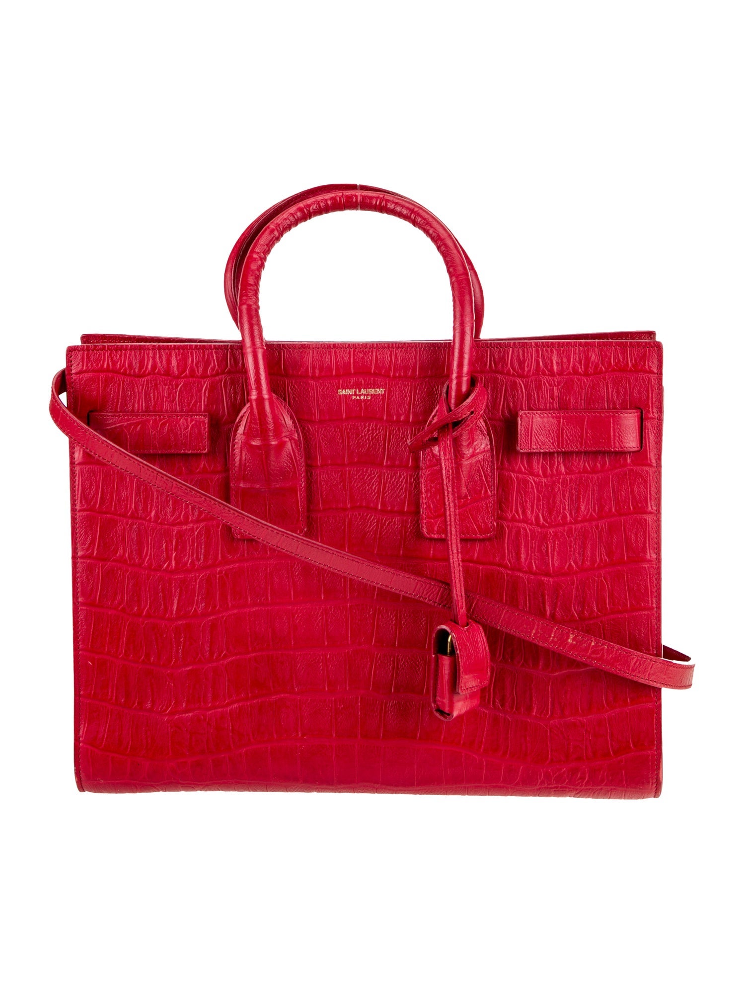 Saint Laurent Embossed Leather Sac De Jour