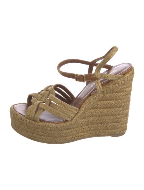 Saint Laurent Jute Cutout Accent Espadrilles