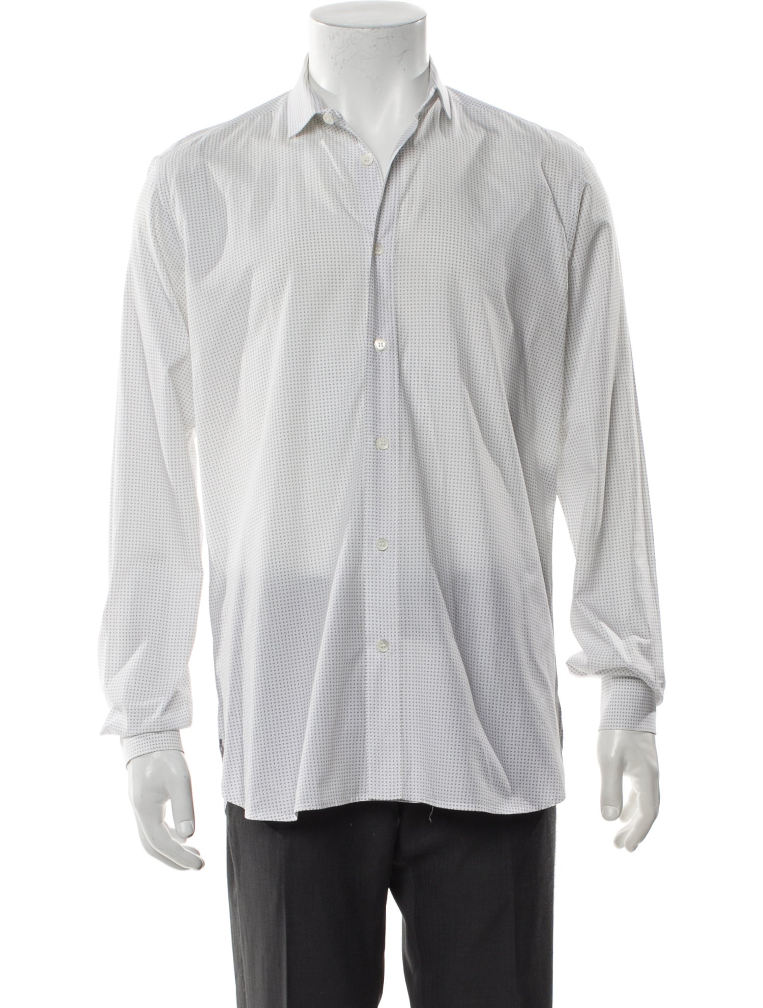 Saint Laurent 2013 Plaid Print Dress Shirt