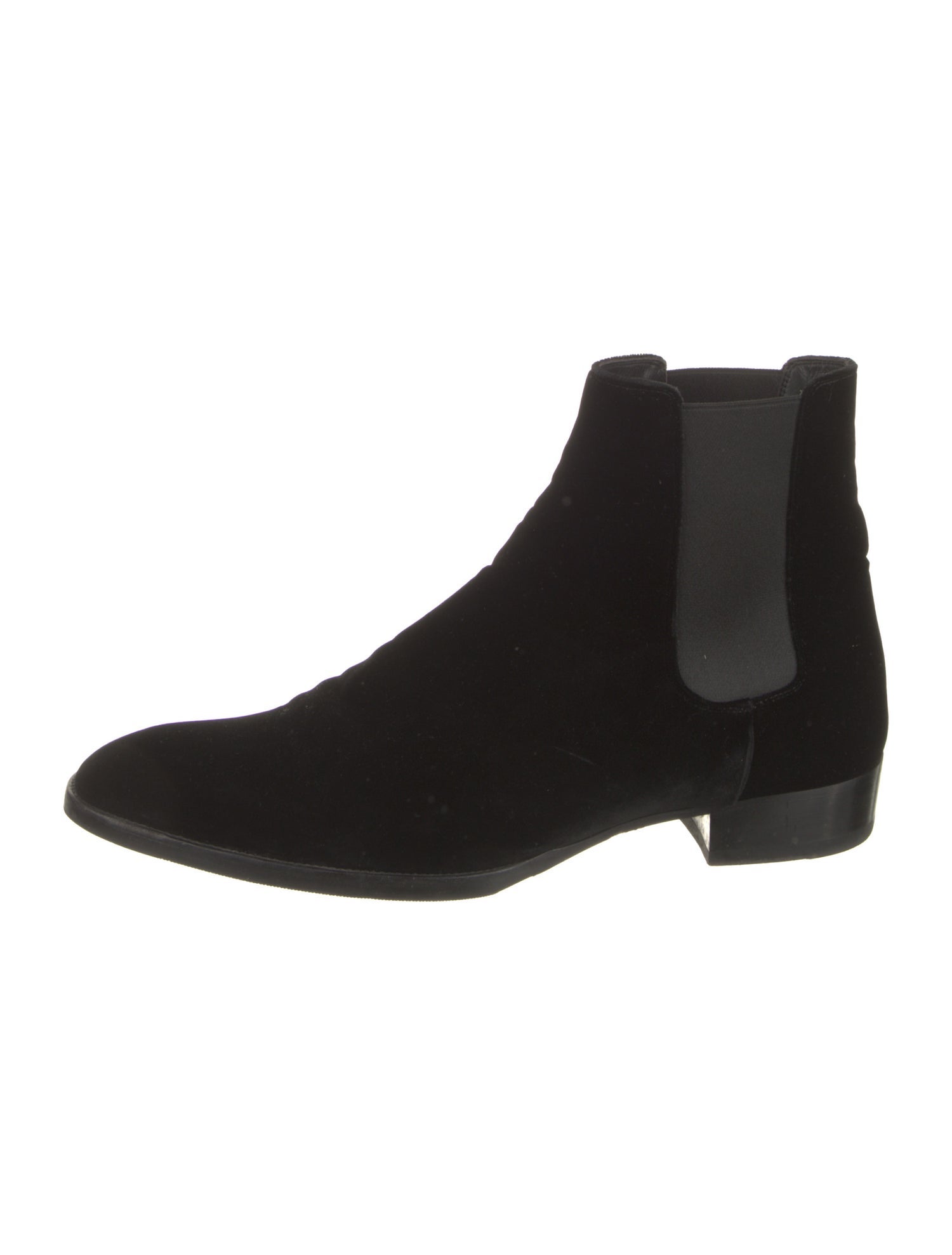 Saint Laurent Velvet Chelsea Boots
