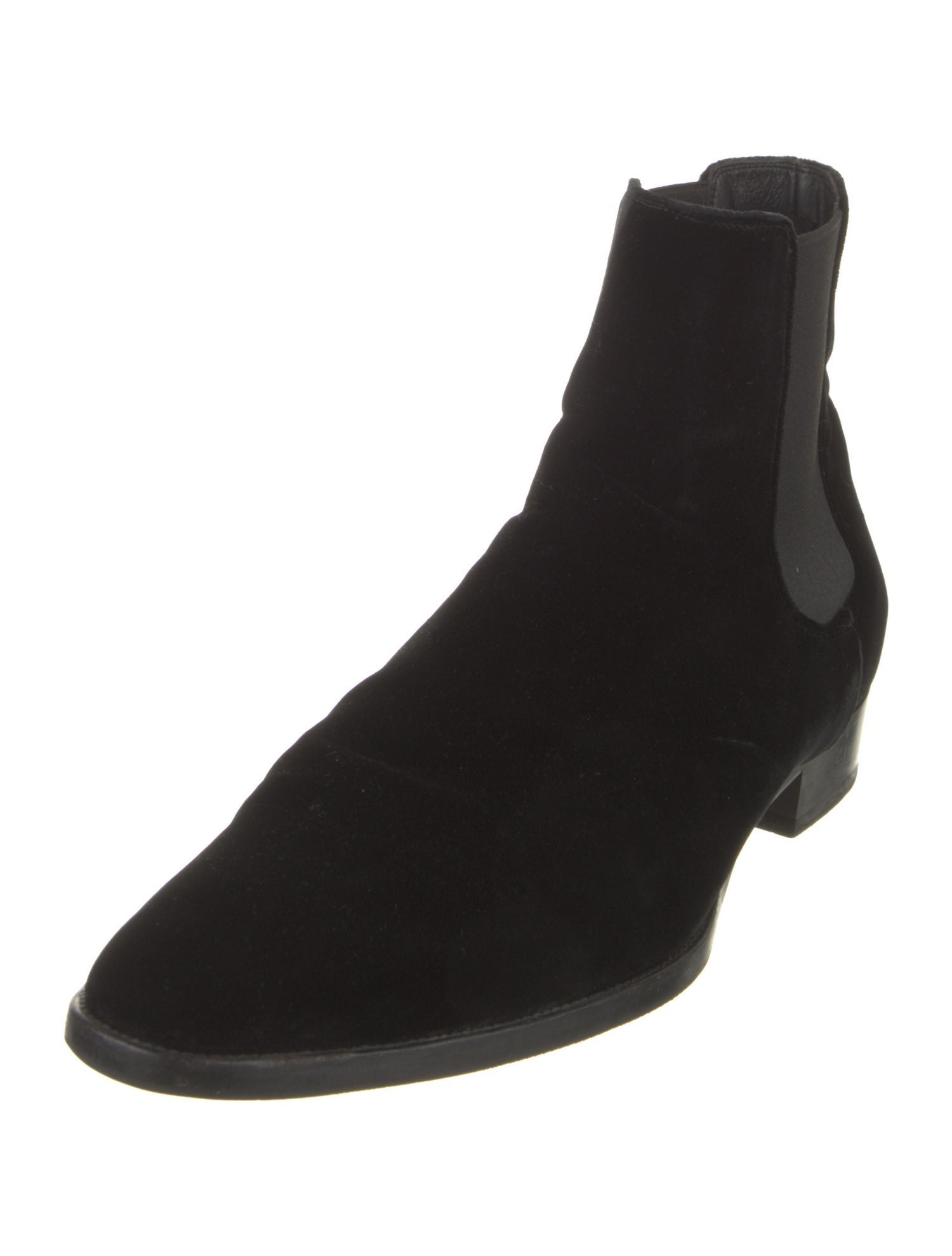 Saint Laurent Velvet Chelsea Boots