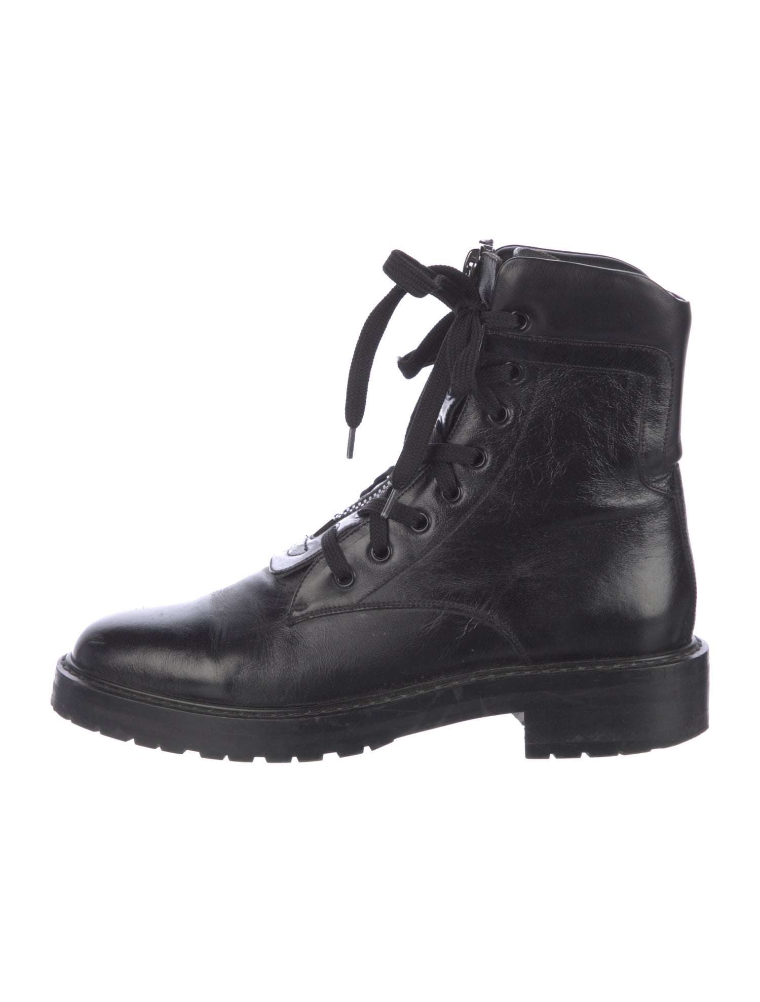 Saint Laurent Leather Combat Boots