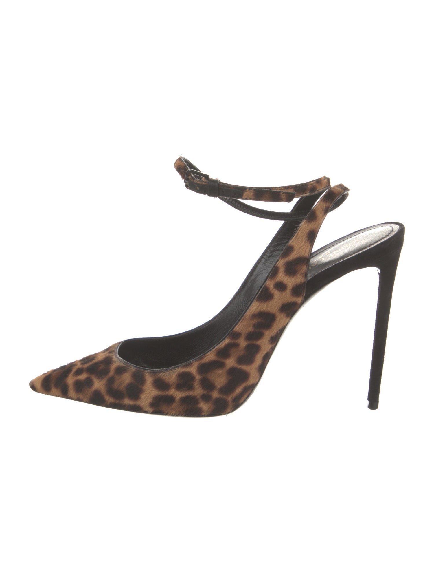 Saint Laurent Ponyhair Animal Print Slingback Pumps