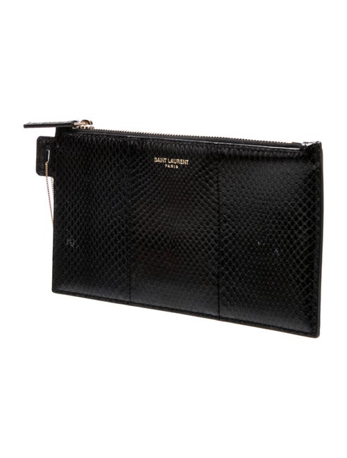 Saint Laurent Embossed Leather Clutch