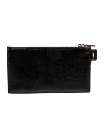Saint Laurent Embossed Leather Clutch