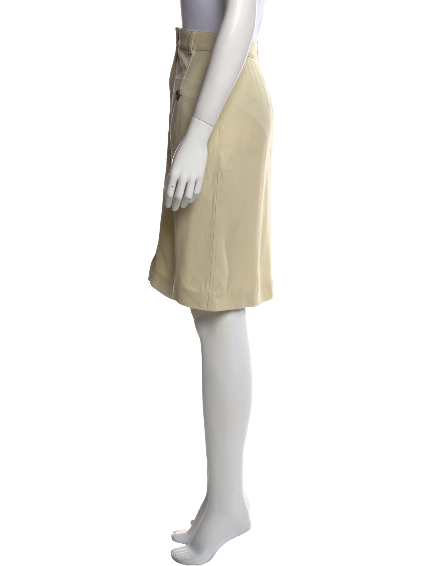 Saint Laurent Pleated Accents Knee-Length Skirt