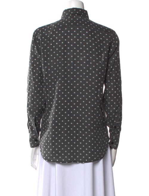 Saint Laurent 2016 Polka Dot Print Button-Up Top