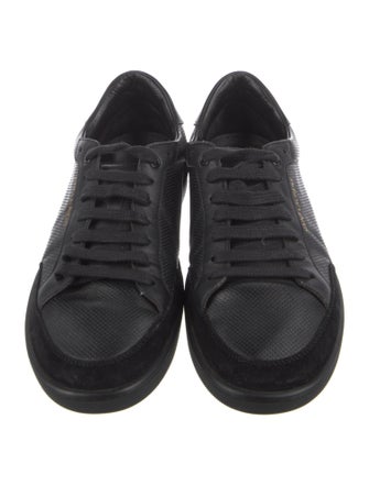 Saint Laurent Leather Graphic Print Sneakers