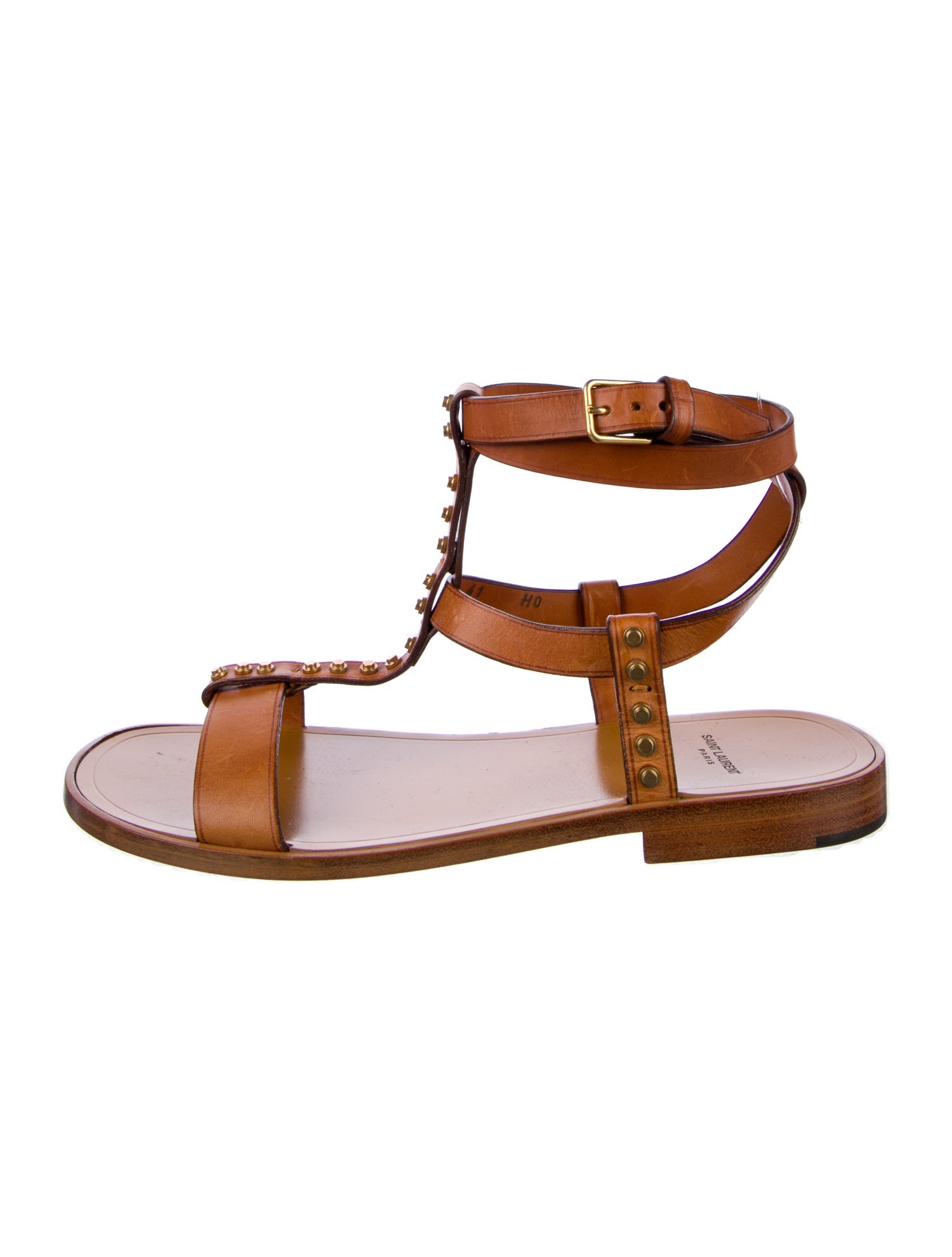 Saint Laurent Leather Gladiator Sandals