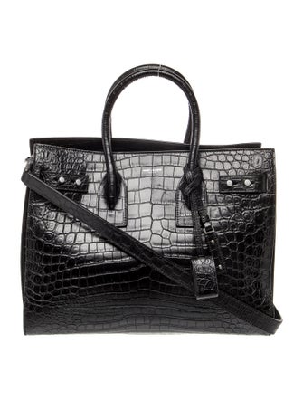 Saint Laurent Embossed Leather Sac De Jour Medium